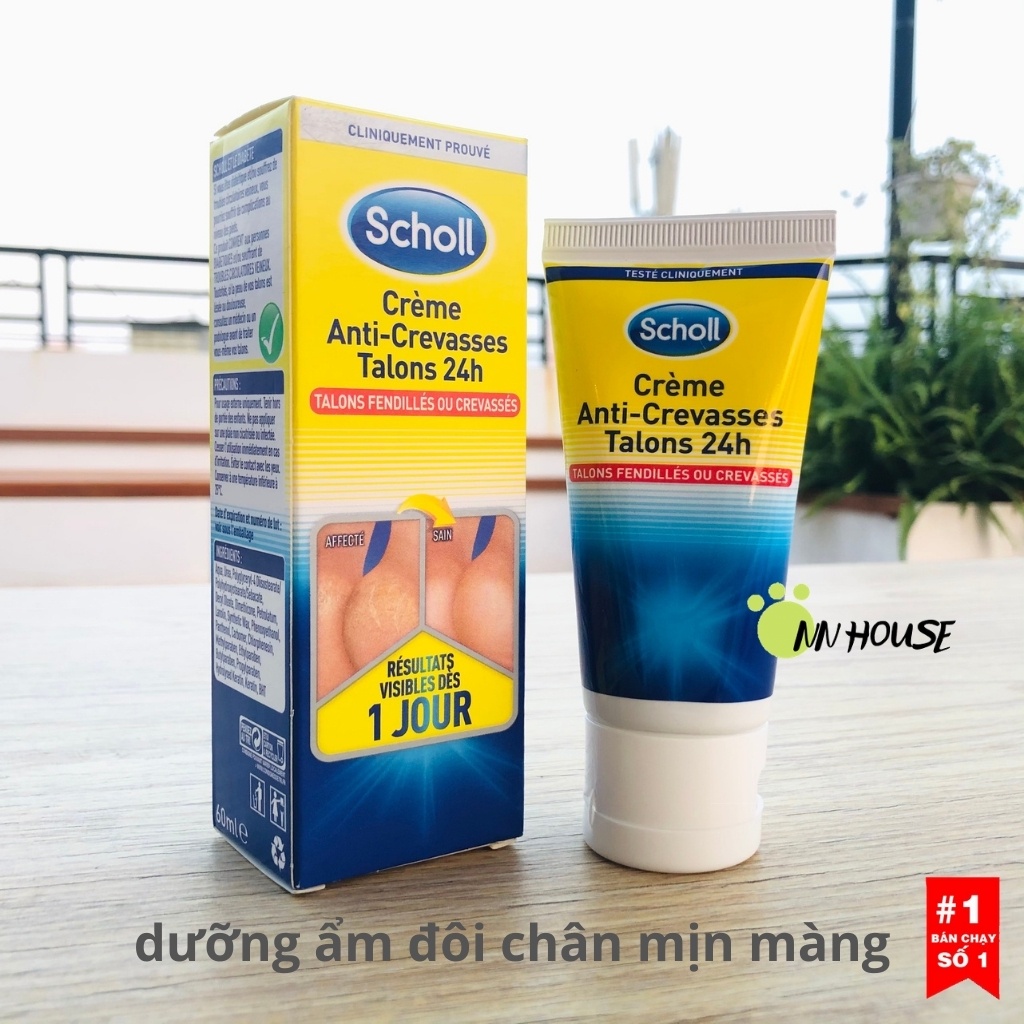 Kem nứt gót chân Scholl 60ml từ urea,aqua, keratin tái tạo da, dưỡng ẩm mịn màng,kem dưỡng da chân khô, kem nẻ, cream