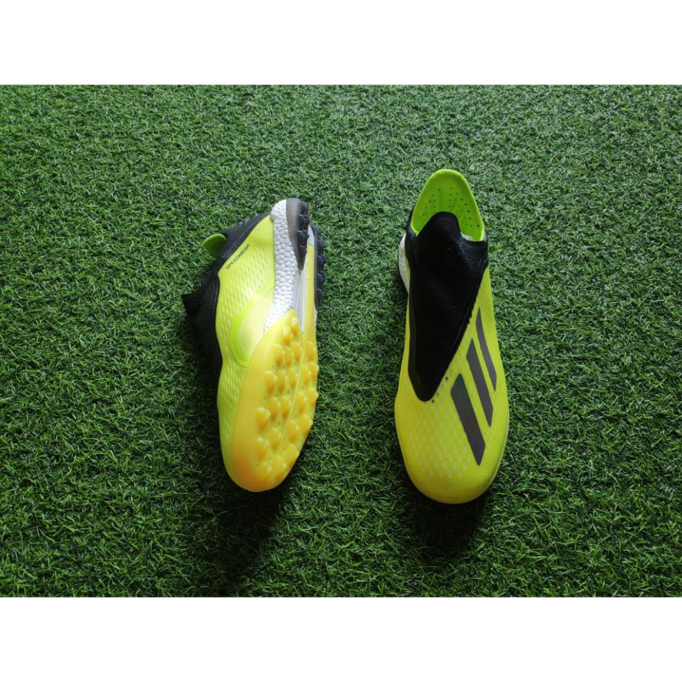 Giày bóng đá không dây Adidas X18+ TF ( Xanh Chuối 2020) k