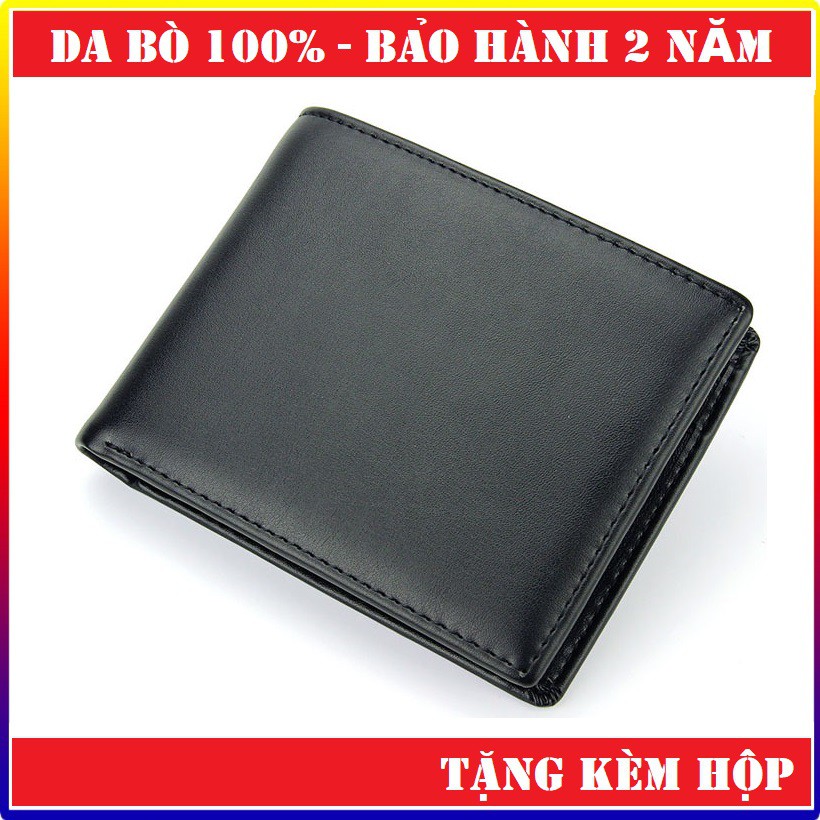 Ví Nam Da Thật 100% | Bóp Ngang Da Nam Tặng Kèm Hộp Cao Cấp | TRONBO