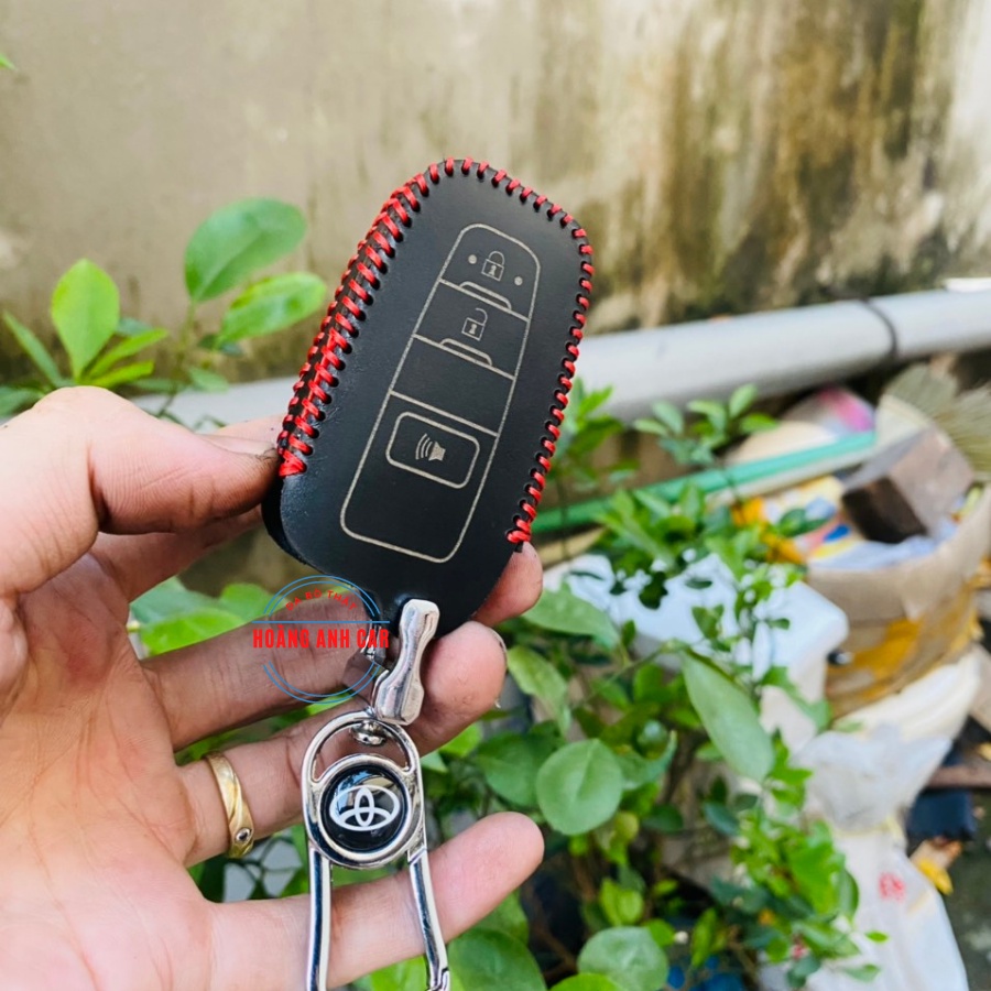 Bao da chìa khoá Toyota Corolla Cross handmade da thật, Corola Cross Khâu tay thủ công