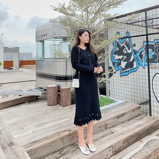 Chân váy dài đuôi cá đính hạt - cvbeo049