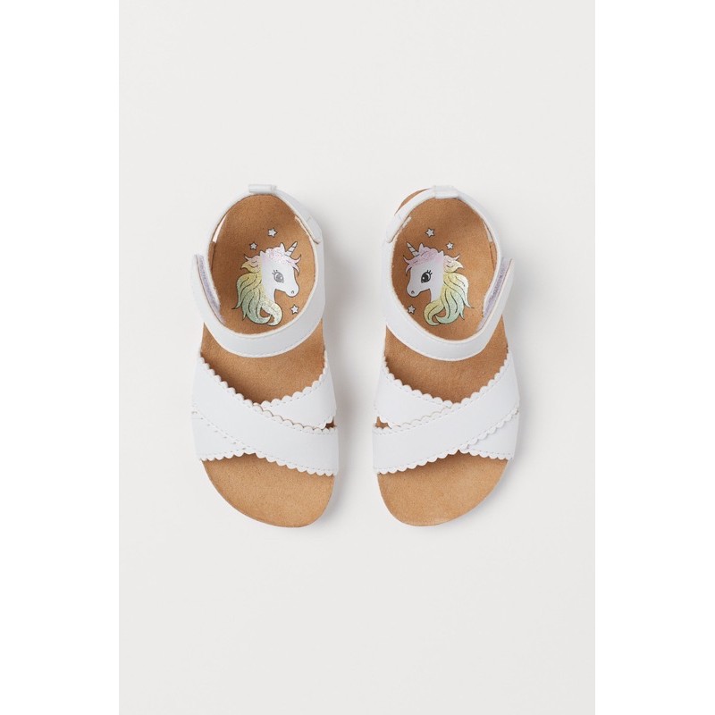 Sandal Bé Gái Viền Sóng Trắng HaM