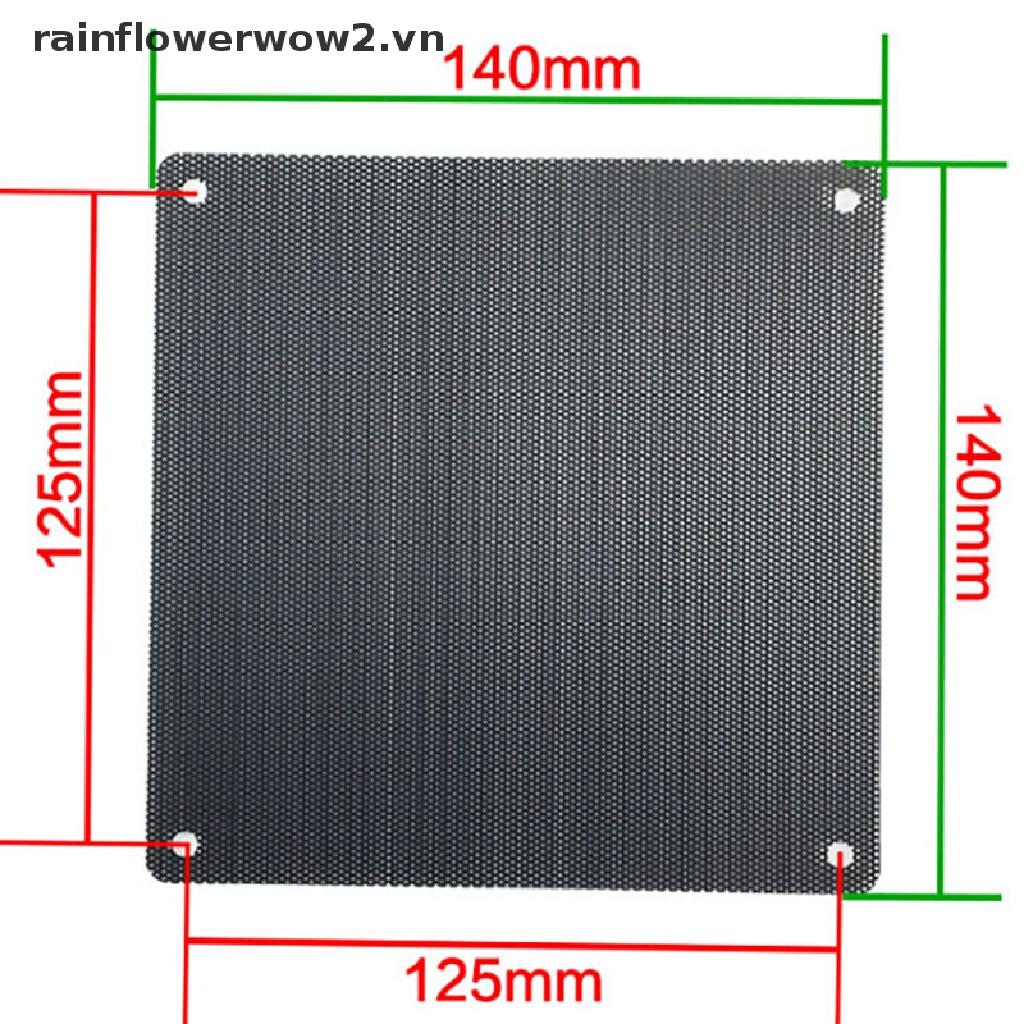 Bộ 5 Lưới Lọc Bằng PVC Chống Bụi Cho Quạt Máy Tính 14cm