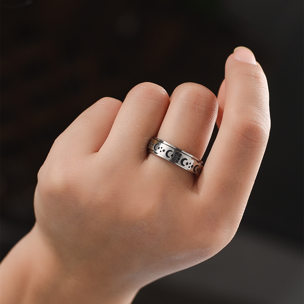 Nhẫn Thời Trang Nam Nữ Chất Liệu Thép Không Gỉ Độc Đáo