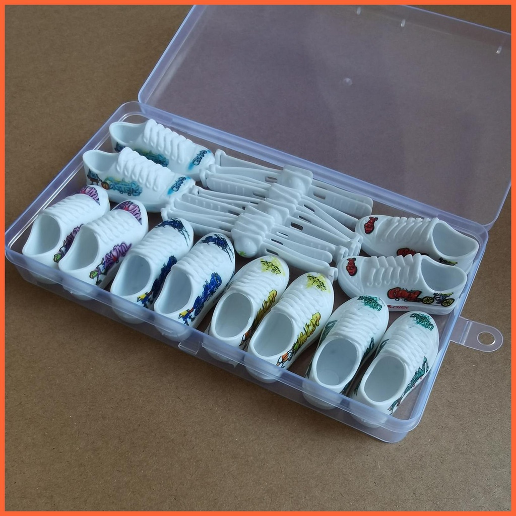 Set 12 Đôi Giày Trượt Ngón Tay Mini Bằng Cao Su Mềm Mại Gắn Ngón Tay Dễ Thương