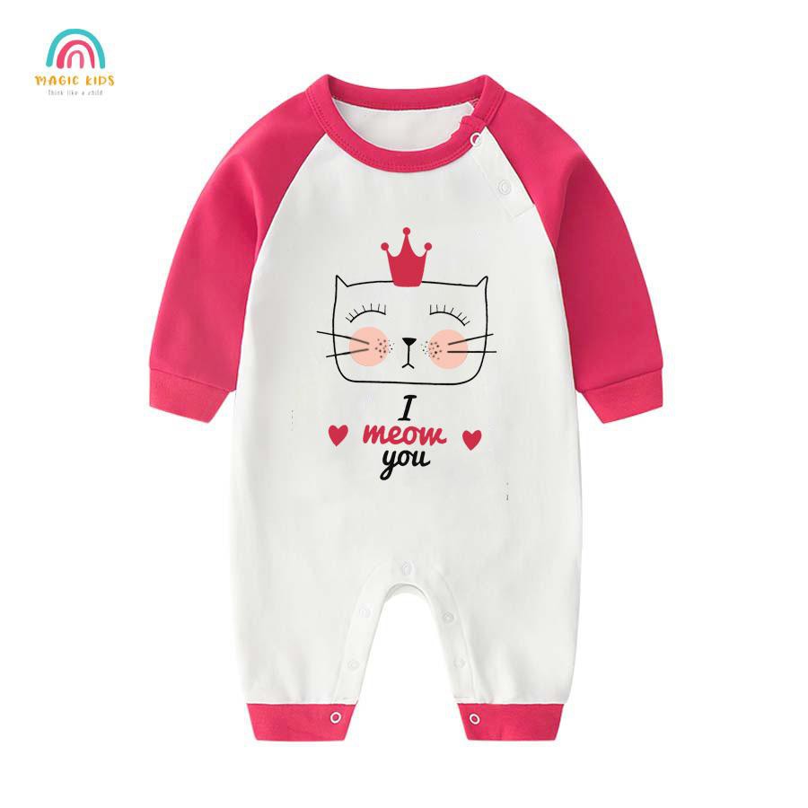 [FREESHIP đơn từ 0đ] Bộ body dài tay in họa tiết hình thú đáng yêu BL20011 - MAGICKIDS