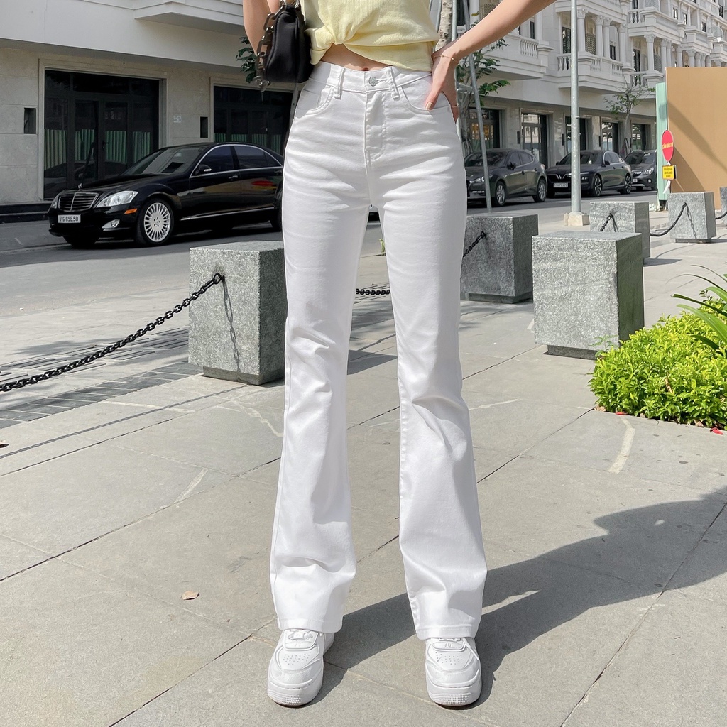 ZAREEN | QUẦN JEANS ĐEN LOE ZAREEN JEA130 TRẮNG