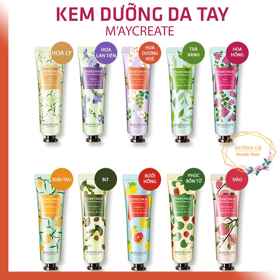 KEM DƯỠNG DA TAY MAYCREATE - HƯƠNG HOA & TRÁI CÂY - DỊU NHẸ - KHÔNG NHỜN - GIÁ TỐT