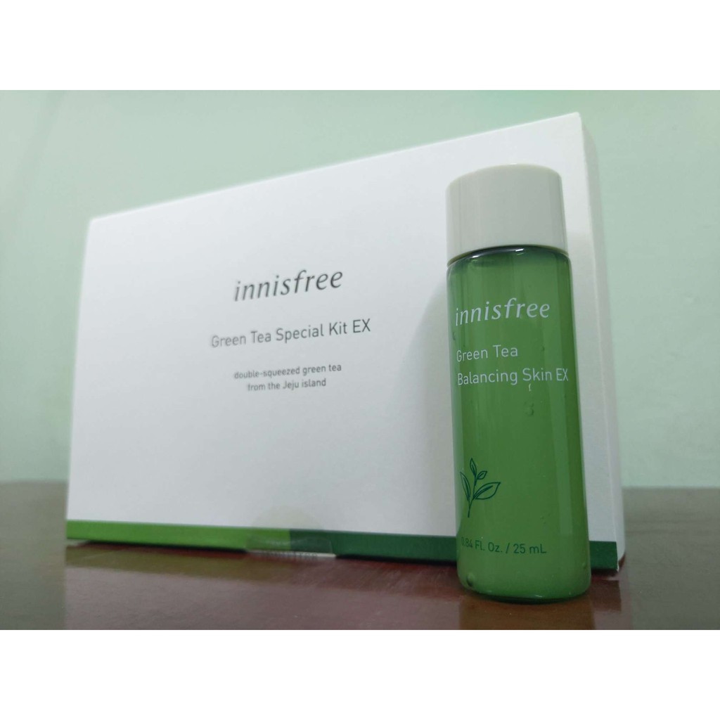 Bộ Kit Dưỡng Da Mụn Cấp Ẩm Innisfree Green Tea Special Kit EX - 2019