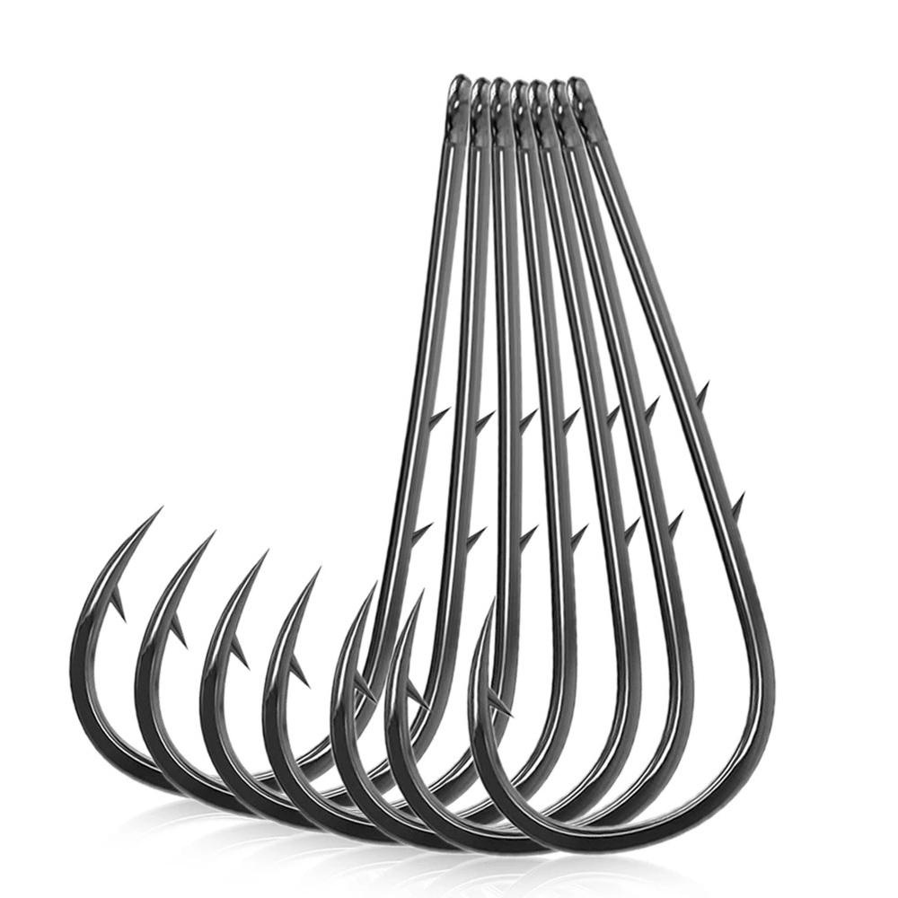 LANFY Móc Câu Cá Dài Màu Đen # 1 # - 6 #