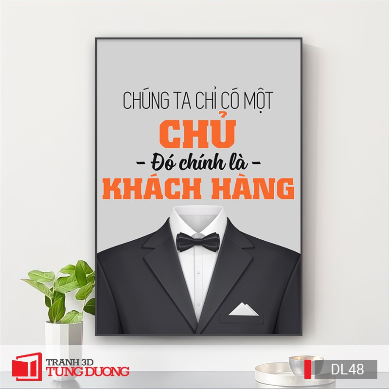 [Giá Hủy Diệt] Tranh treo tường động lực văn phòng câu nói slogan truyền cảm hứng làm việc, tranh canvas mã DL48-DL51