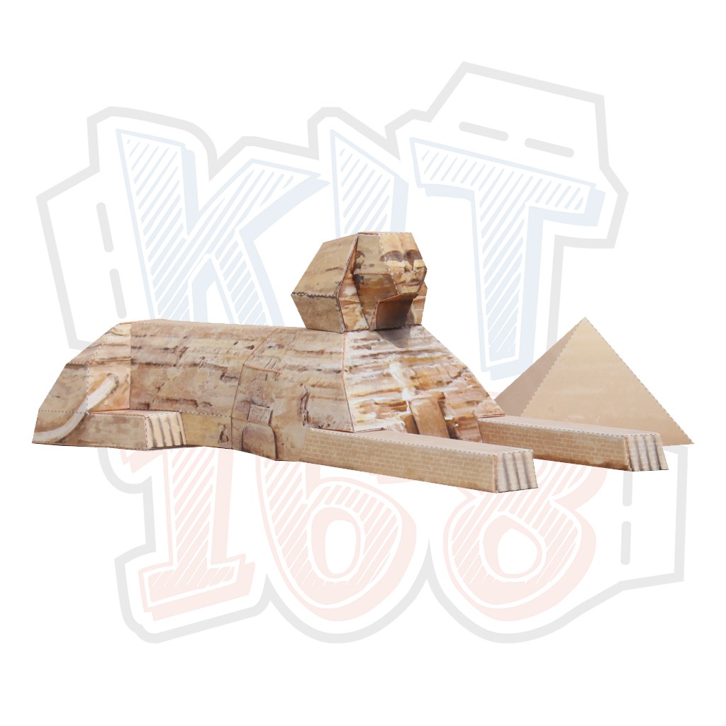 Mô hình giấy Kiến trúc Nhân Sư Sphinx Mini - Ai Cập