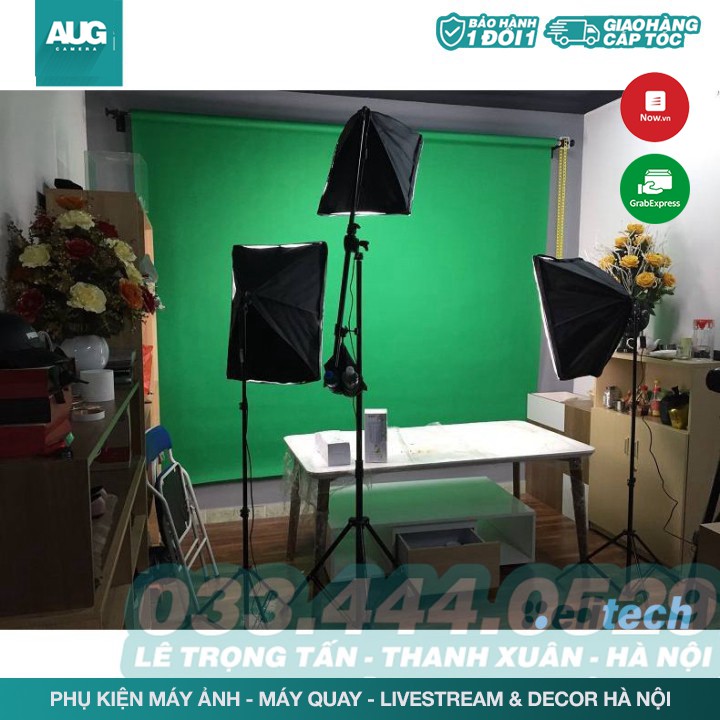 SALE | Đèn Chụp Ảnh Sản Phẩm, Bộ Đèn Studio, quay phim, Livestream chuyên nghiệp, chân đèn cao 2m kèm Softbox 50x70cm