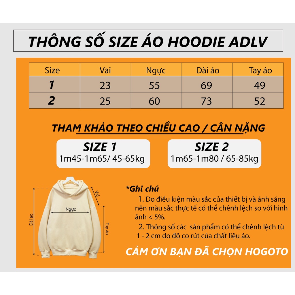 Áo nỉ Hoodie ADLV BÉ HAI MẶT Hogoto shop , Áo hoodie nỉ bông cotton