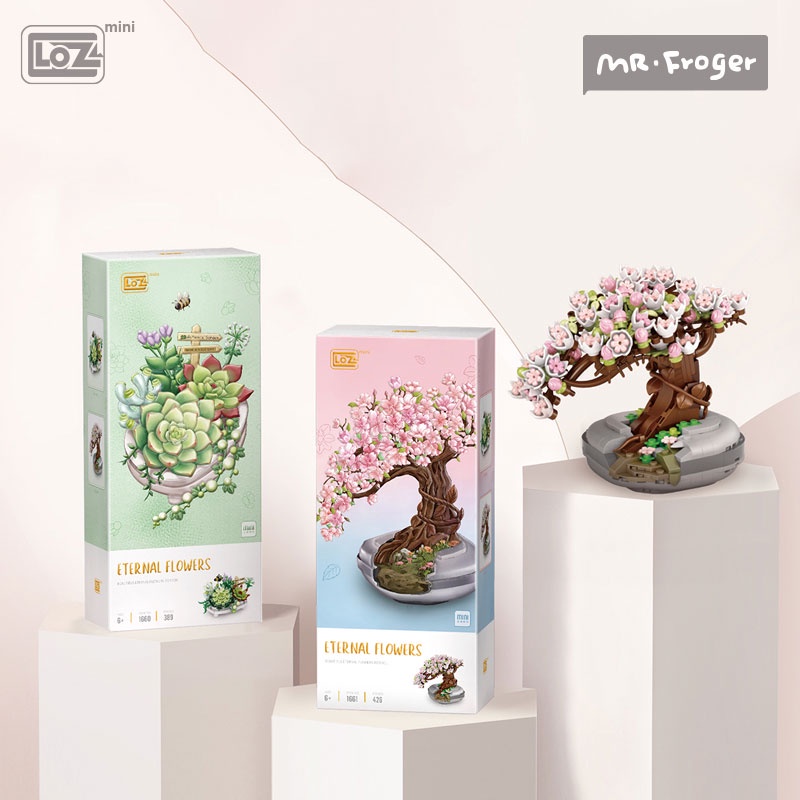Bộ đồ chơi lắp ráp mô hình chậu cây bonsai mini