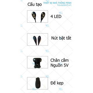 Đèn kẹp đọc sách mini V2