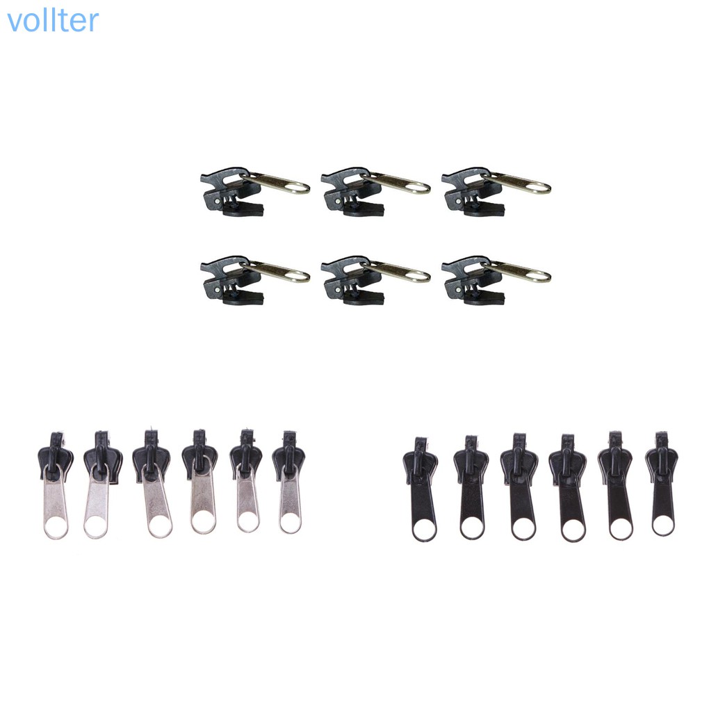 Set 6 đầu khóa gắn dây kéo sửa chữa thay thế cho quần áo/balo tiện dụng chất lượng cao