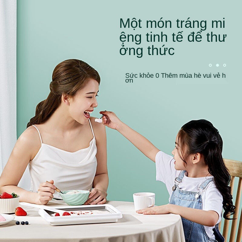 Máy làm đá rán Baicui gia đình sữa chua nhỏ Tự kem hoa quả mini cho trẻ em không cần cắm điện