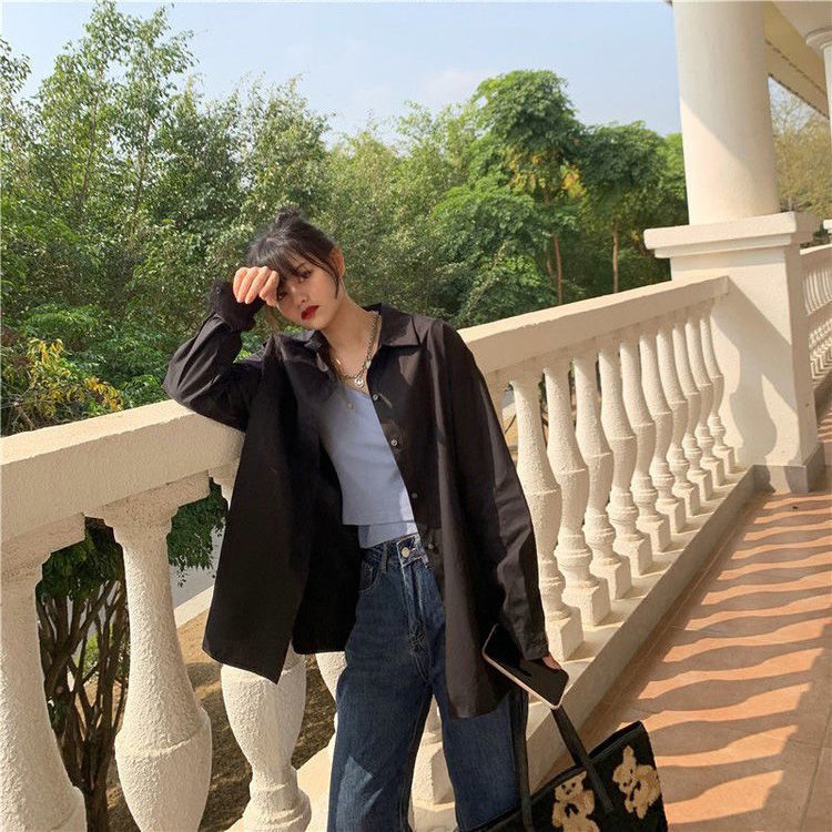 Áo sơ mi chất đũi thô hàng loại 1 phong cách Hàn Quốc có nhiều màu dành cho nữ | BigBuy360 - bigbuy360.vn