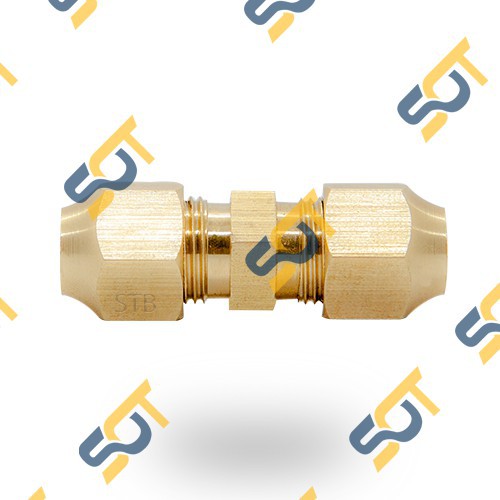 Thẳng 2 đầu côn lồi NPT (6mm-8mm-10mm)-(Brass Flare Fitting Double) - bằng đồng