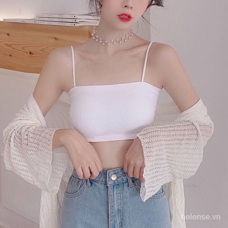 (Hàng Mới Về) Áo Lót Lụa Lạnh Không Gọng Phong Cách Hàn Quốc Cho Nữ