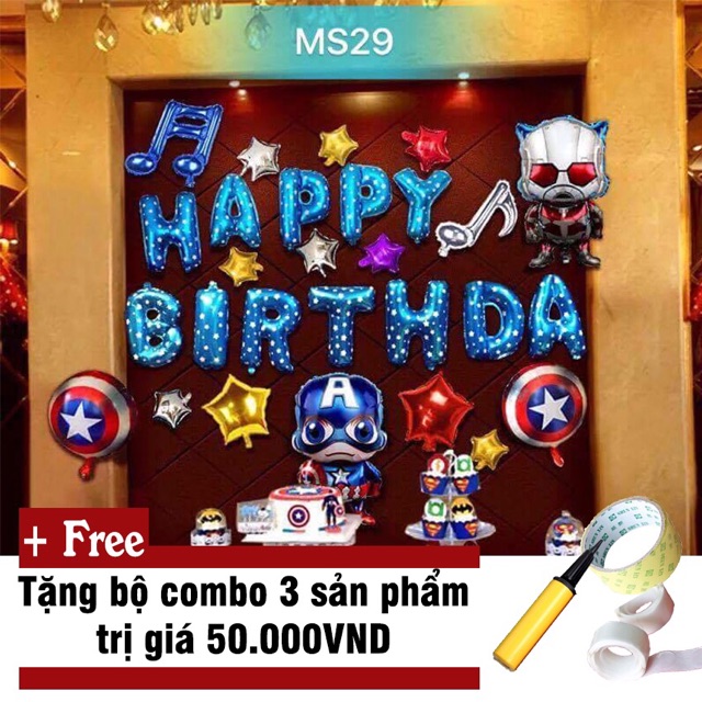 SET BÓNG SINH NHẬT HÌNH SIÊU NHÂN CHO BÉ
