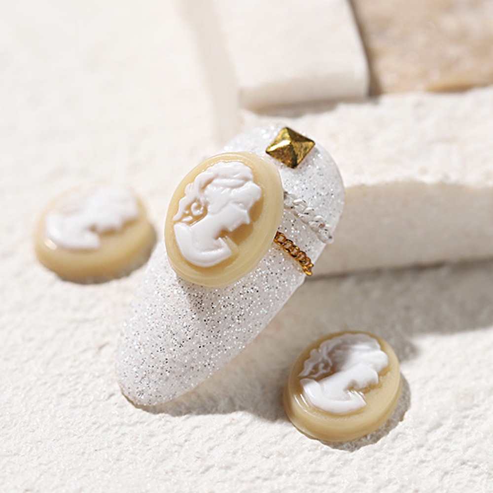 Bộ 8 Phụ Kiện Trang Trí Móng Tay Hình Nơ 3D Phong Cách Châu Âu Cổ Điển