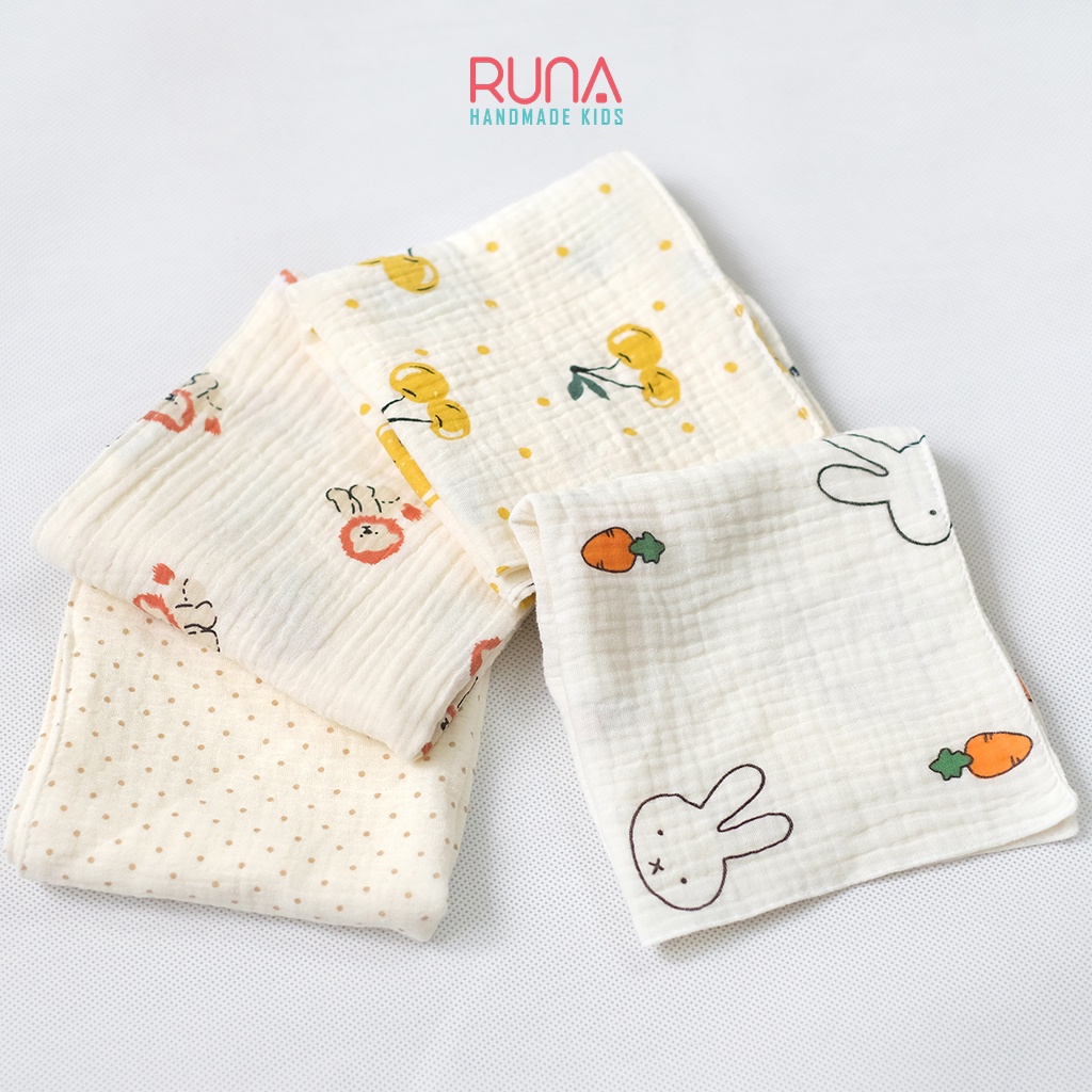 Khăn xô Muslin RUNA KIDS 4 lớp siêu mềm mại cho bé yêu