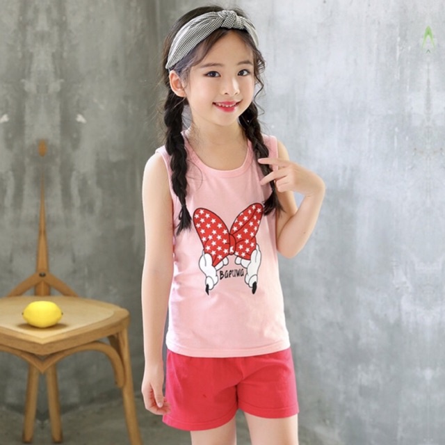 Bộ Áo Ba Lỗ vs Quần Short: Màu Sắc + In Hoạt Tiết Dễ Cưng... Cho Bé Từ 01-08 Tuổi.