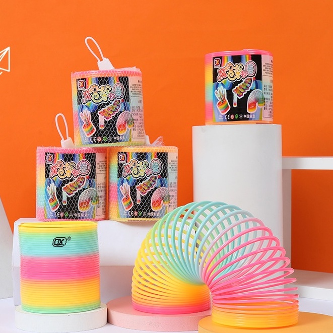 Đồ chơi lò xo ma thuật màu sắc cầu vồng cực đẹp dành cho trẻ em(Loại cực lớn)