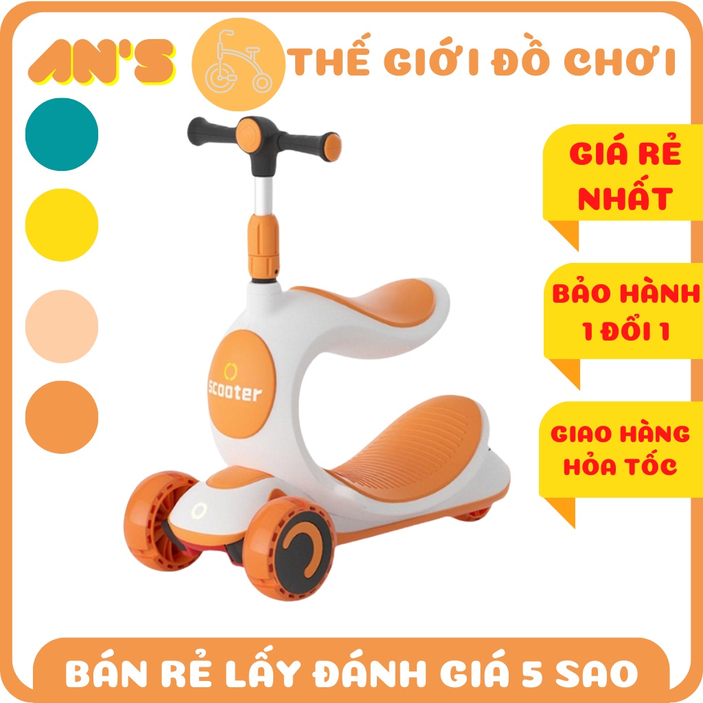 Xe Scooter SaSa 3in1 cao cấp cho bé 3 bánh to phát sáng 30x60x66cm