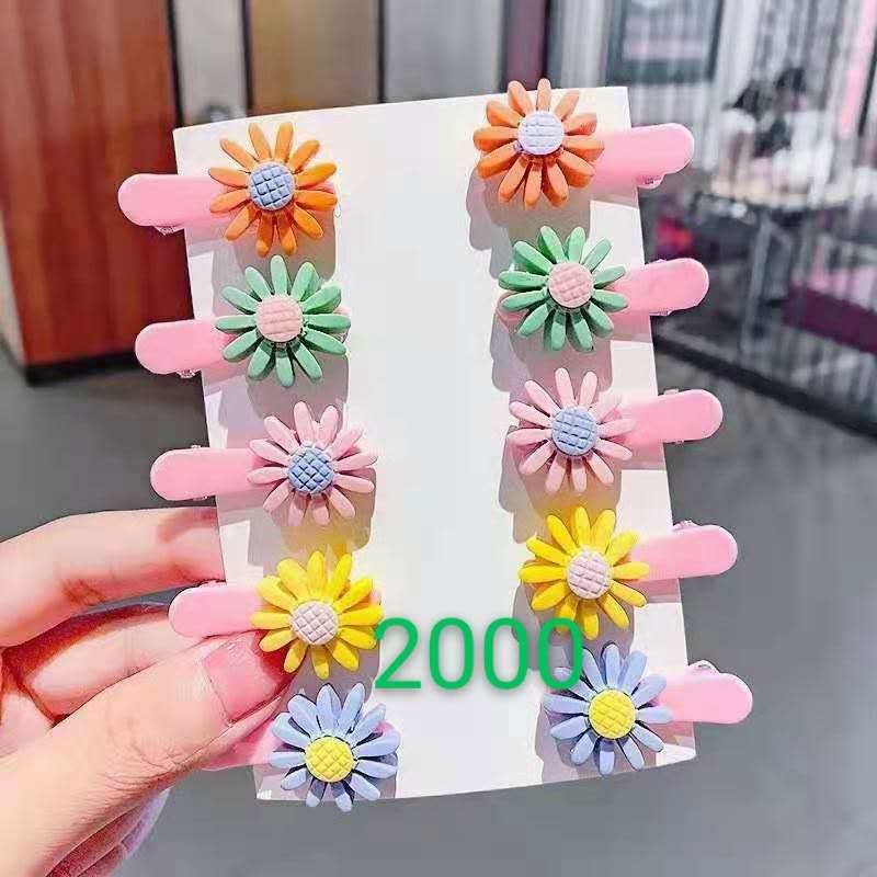[Mẫu mới]Sét 10 kẹp tóc hoa quả dễ thương cho bé gái