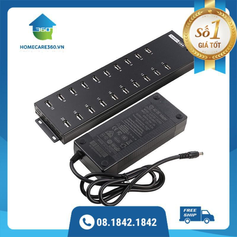 Hub usb 20/32 port Sipolar chuyên làm phone farm, sạc điện thoại, 4G proxy - Bảo hành 12 tháng