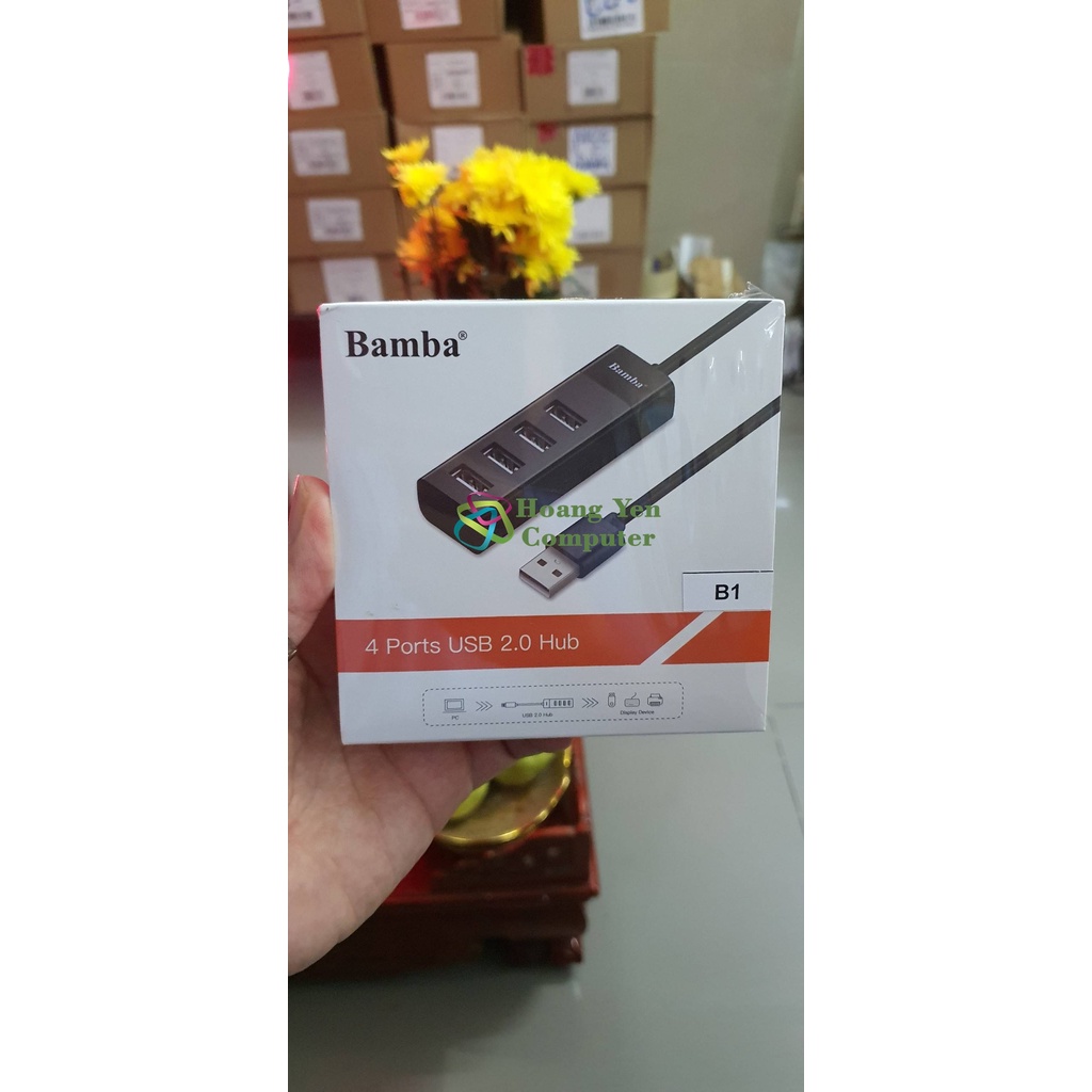 Hub USB 4 Cổng Bamba B1 2.0, Bamba B3 30 chính hãng - BH 12 Tháng - Hoàng Yến Computer