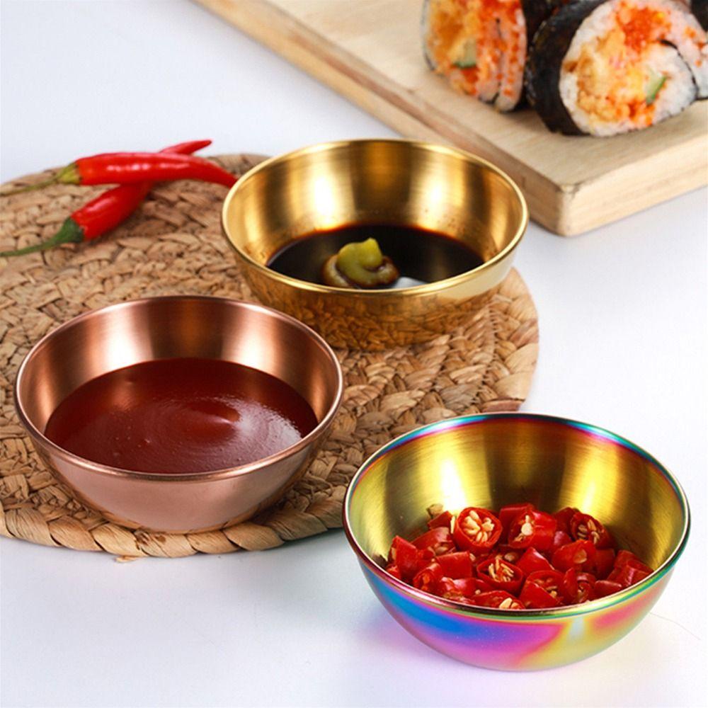 GOGOUP Set 2 Đĩa Tròn Đựng Gia Vị / Sushi / Giấm Tiện Dụng