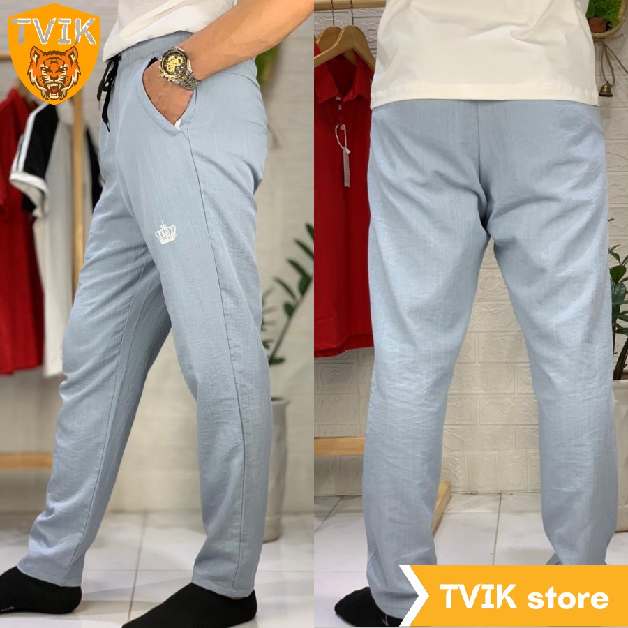 Quần đũi dài nam Tvik thể thao dáng suông cạp chun mặc nhẹ thoải mái, 3QDĐL | BigBuy360 - bigbuy360.vn