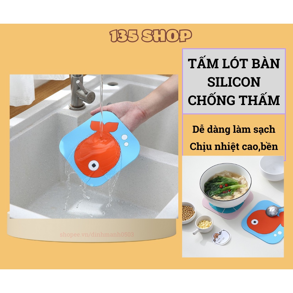 Miếng lót nồi, cốc, chén silicone chống trơn - Tấm lót chịu nhiệt tốt