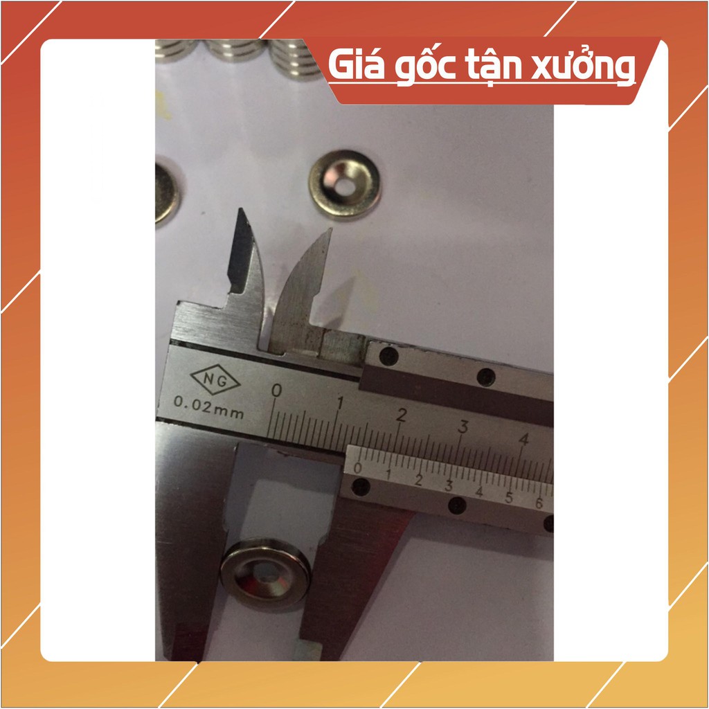 [Xả Kho] Nam châm viên đất hiếm 15x3 lỗ 4mm, loại nam châm lực hút mạnh có lỗ bắt vít
