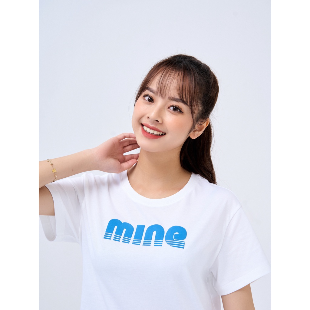 Áo Phông Nữ Suông Cổ Tròn In Chữ Mine Chất Liệu Cotton Mềm Mịn Thoáng Mát Thấm Hút Mồ Hôi TSN5232