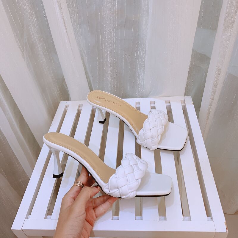 Guốc quai ngang dây bện to gót nhọn 6P [ẢNH THẬT]