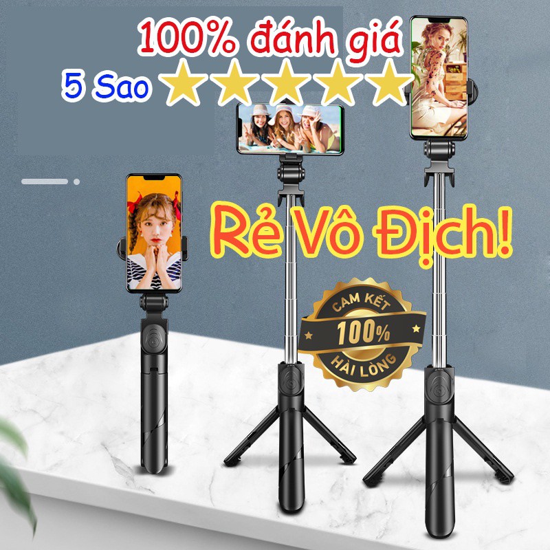 ۩Gậy Chụp Ảnh Tự Sướng 3 in 1, Bluetooth ,Chân Đa Năng, Selfie, Lives