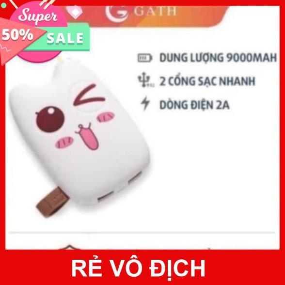 Sạc Dự Phòng Totoro II 9000mAh siêu nhẹ siêu dễ thương, 2 cổng sạc sạc nhiều thiết bị, Hổ Trợ Sạc Nhanh 2A