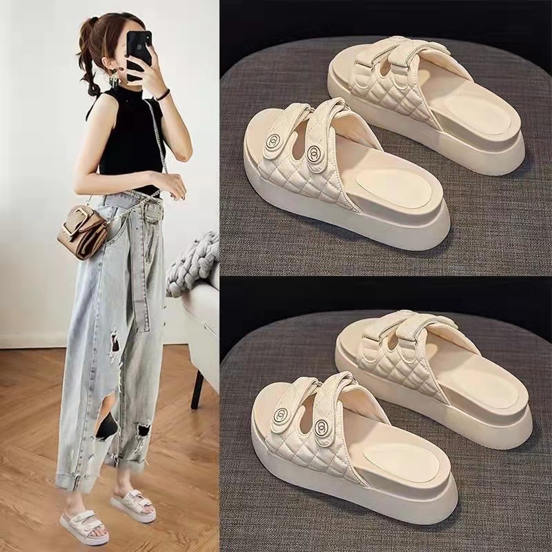 Dép Sandal Đế Dày Phong Cách Thời Trang Mới 2022 Dành Cho Nữ