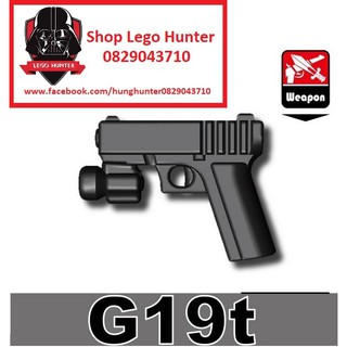 Army Phụ kiện  Minifigures : súng lục có gắn đèn flash