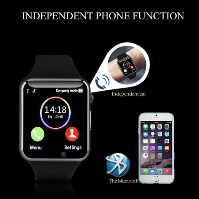 Đồng hồ đeo tay thông minh Bluetooth GSM cho Android Samsung iPhone