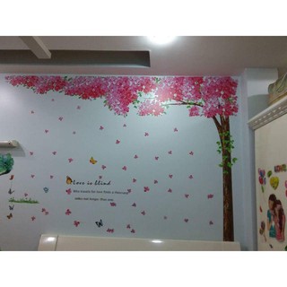 decal dán tường cây anh đào