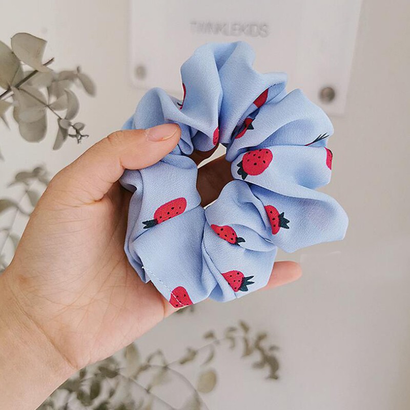 [Mã FASHIONCB231 hoàn tối đa 30K xu đơn 99K] Cute strawberry Scrunchies Hair accessory Hair ties | BigBuy360 - bigbuy360.vn