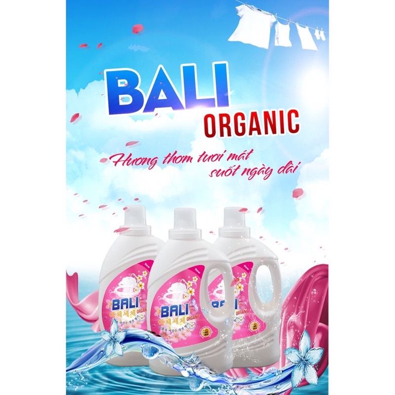 Nước giặt BaLi ORGANIC Hữu Cơ siêu sạch công nghệ Hàn Quốc - can 3,2L