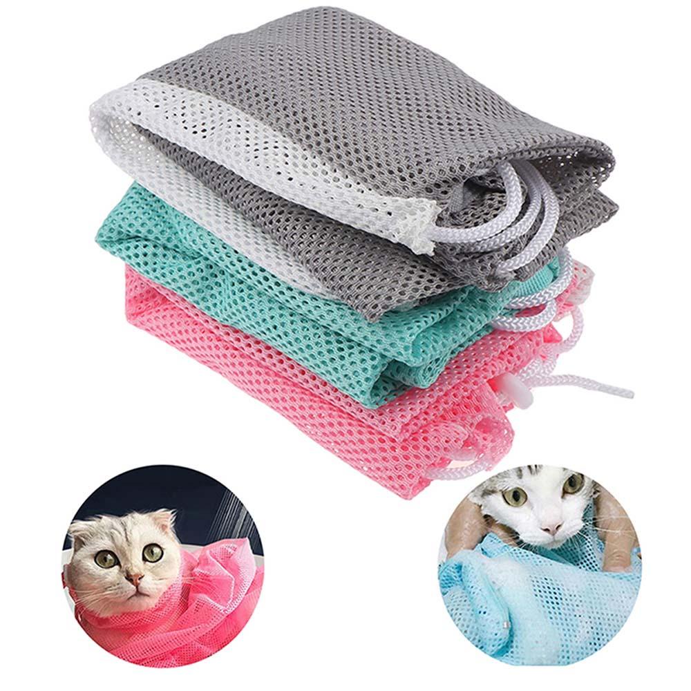 Túi Lưới Tắm Cho Mèo Chống Cắn Đa Chức Năng Giữ Sạch Tai