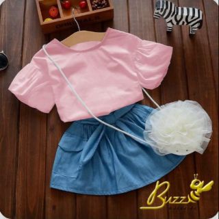 Set jean cao cấp sang chảnh cho bé gái.